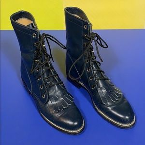 Justin Diamond Roper Kiltie Boots 5.5